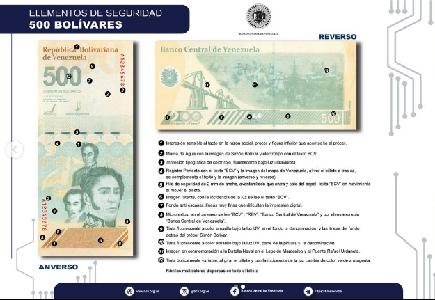 billete de 500 bolívares