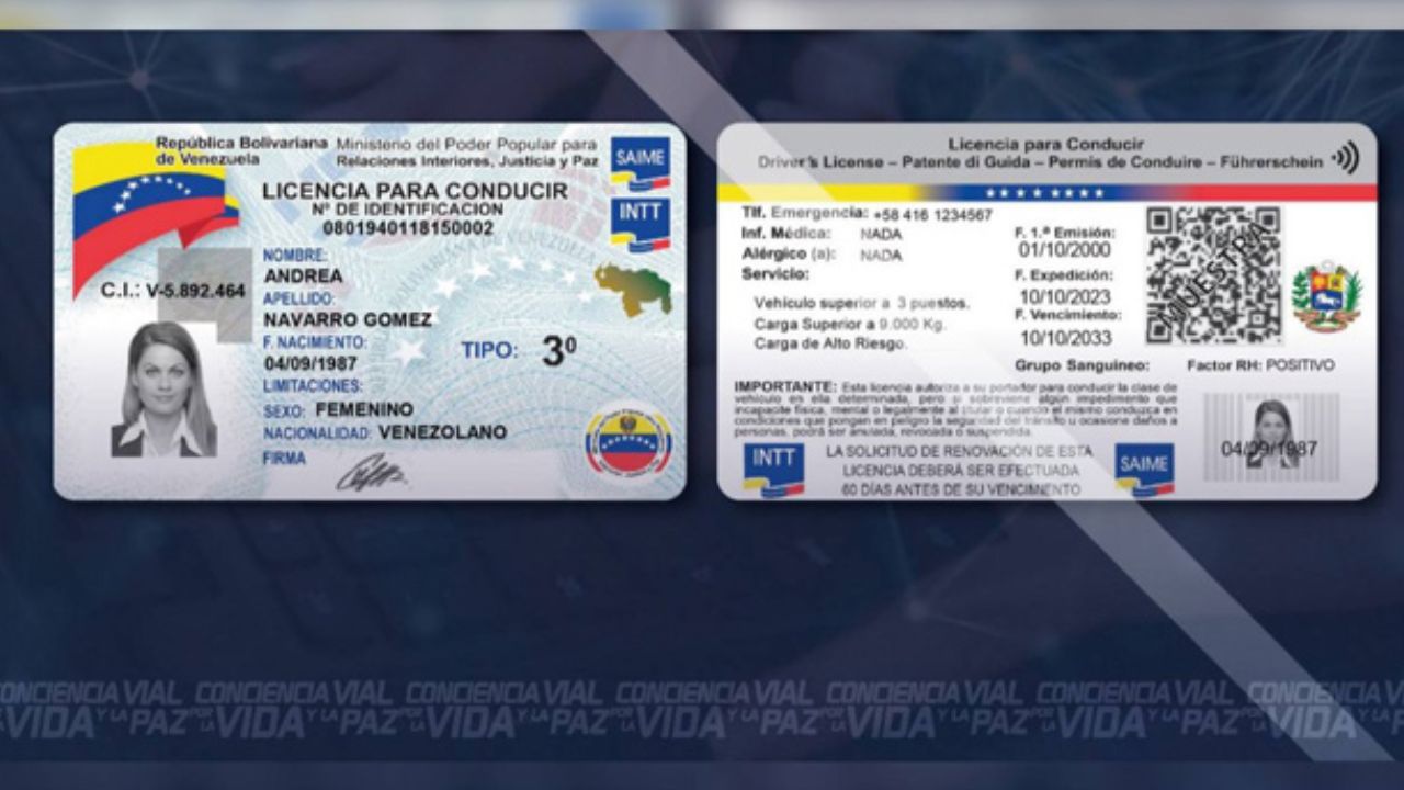 Presentan nuevo formato de la licencia de conducir en Venezuela