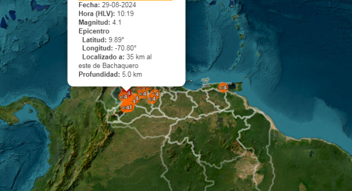 Tembló esta mañana en Bachaquero y Apartaderos