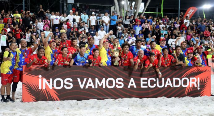 Centauros de Caracas campeón de la liga Futve Playa 2024 en el Polideportivo de Maturín