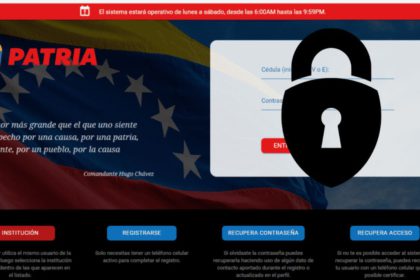 Cuenta PATRIA bloqueada