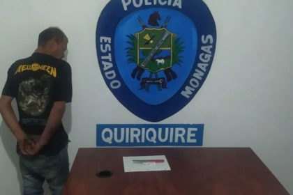 Detenido en Quiriquire por herir a un sujeto en el rostro en un intento de robo