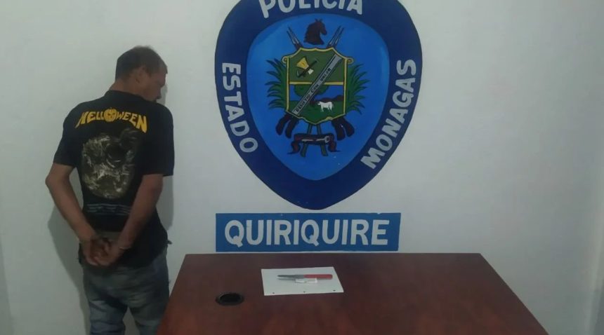 Detenido en Quiriquire por herir a un sujeto en el rostro en un intento de robo