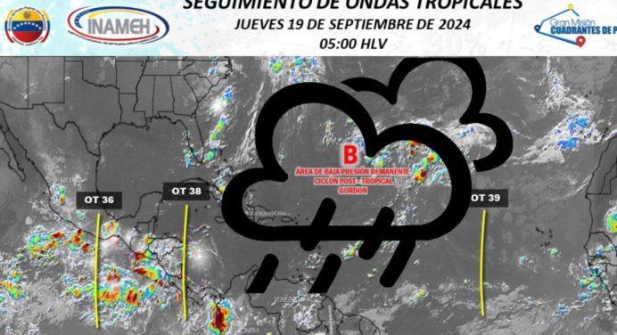 ¿Lluvias para este 19-sep? Aquí el pronóstico del Inameh