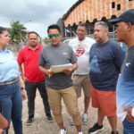 Jhonny Maceda, delegado de Organización por MinDeportes, encabeza la delegación que inspecciona las obras en el Polideportivo de Maturín