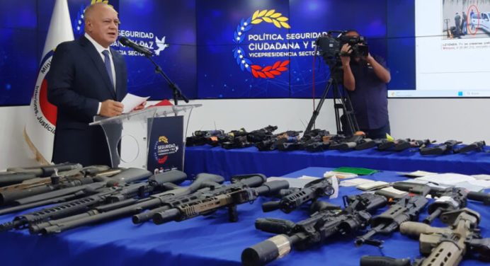 Ministro Diosdado Cabello denunció decomiso de armas