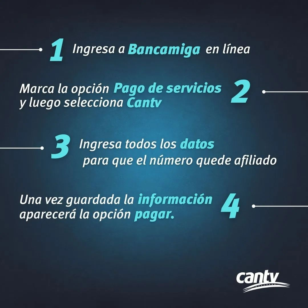 Pague su factura de Cantv a través de la banca (Paso a paso)