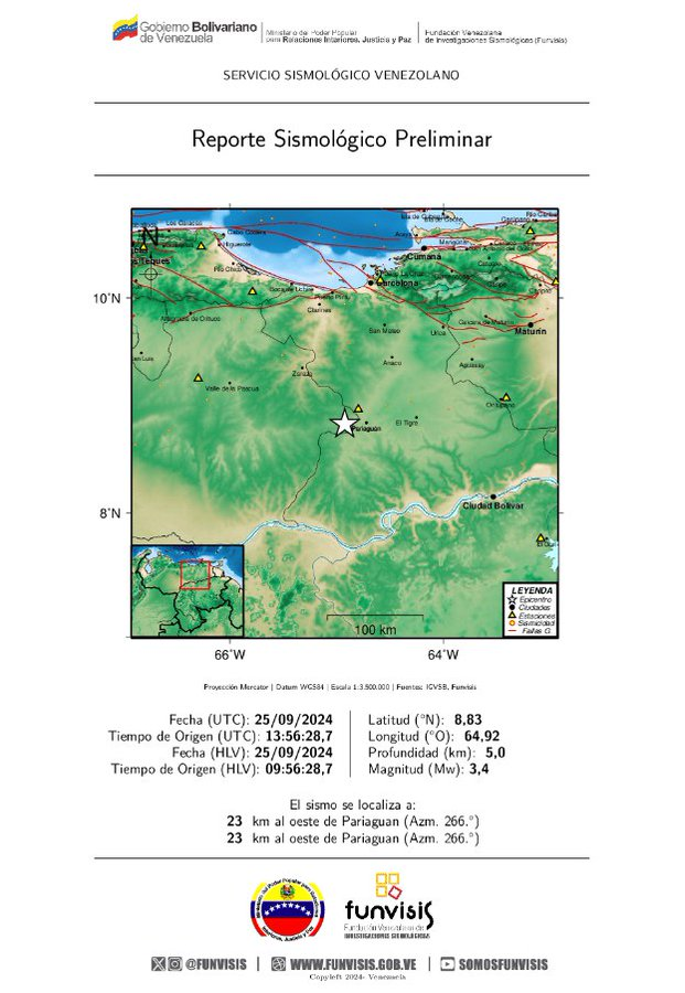 Reportan temblor en el oriente del país este miércoles #25Sep