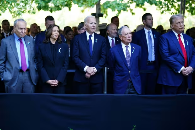 Trump y Harris se reencuentran en el homenaje a las víctimas del #11Sep