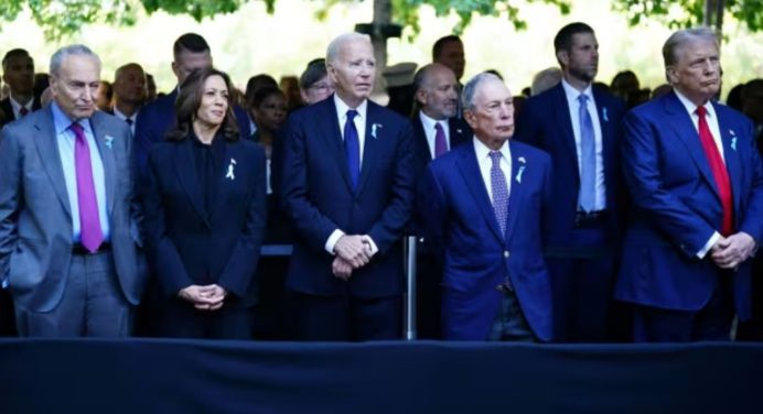 Trump y Harris se reencuentran en el homenaje a las víctimas del #11Sep