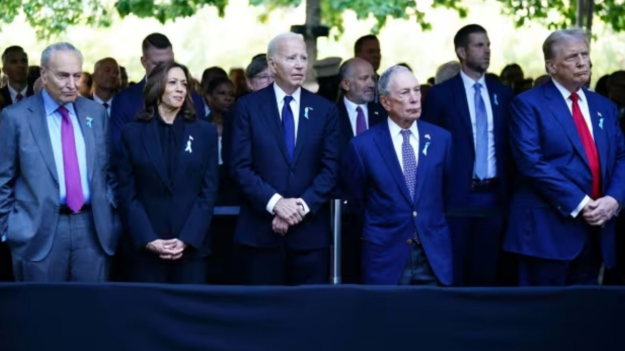 Trump y Harris se reencuentran en el homenaje a las víctimas del #11Sep