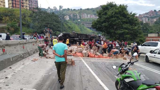 Vuelco de camión