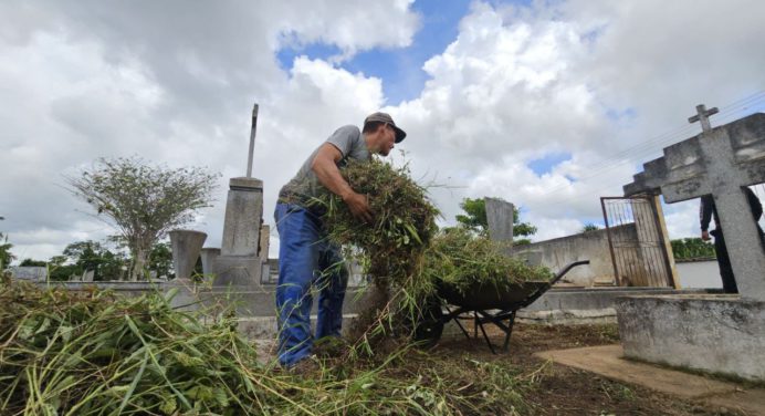 Alcaldía despliega cuadrillas de desmalezamiento en cementerios y avenidas de Maturín