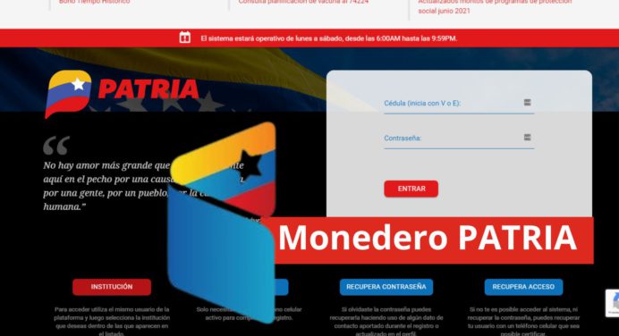 Con sencillos pasos activa en monedero PATRIA el bono por Bs 1.745