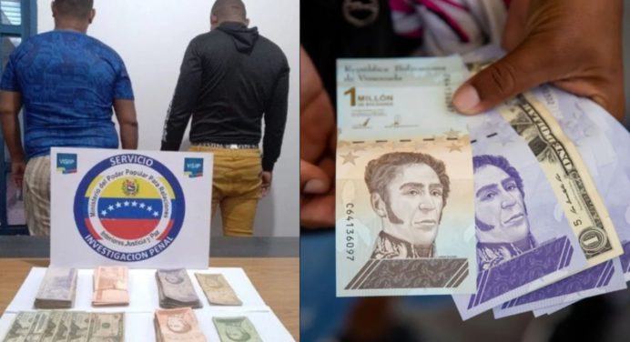 Dos hombres detenidos por vender dólares con tasa superior al BCV