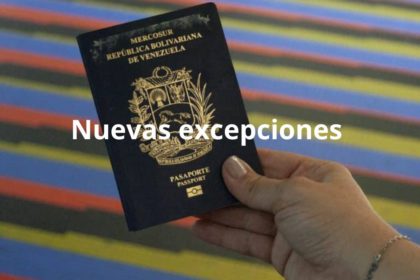 excepciones para venezolanos