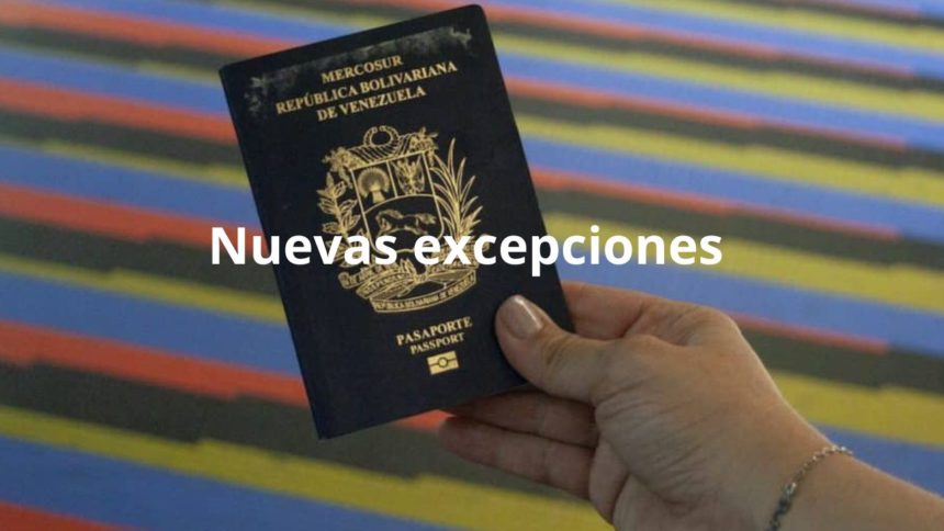 excepciones para venezolanos