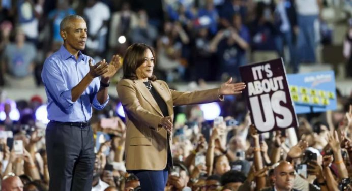 Kamala Harris fortalece su campaña con el respaldo de Obama y celebridades en Atlanta