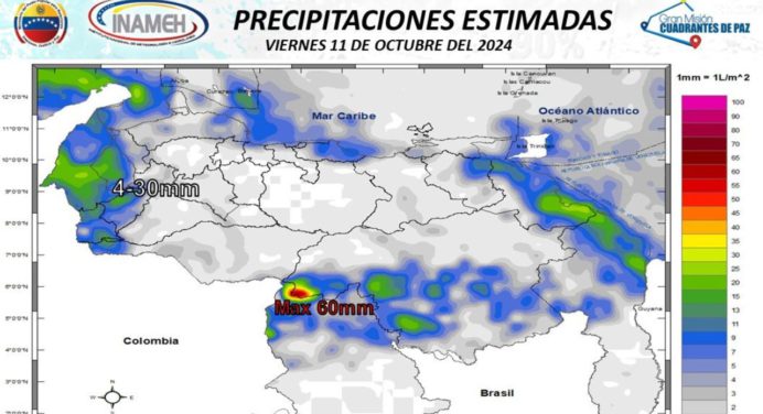 Lluvia la tarde de este viernes en estos estados