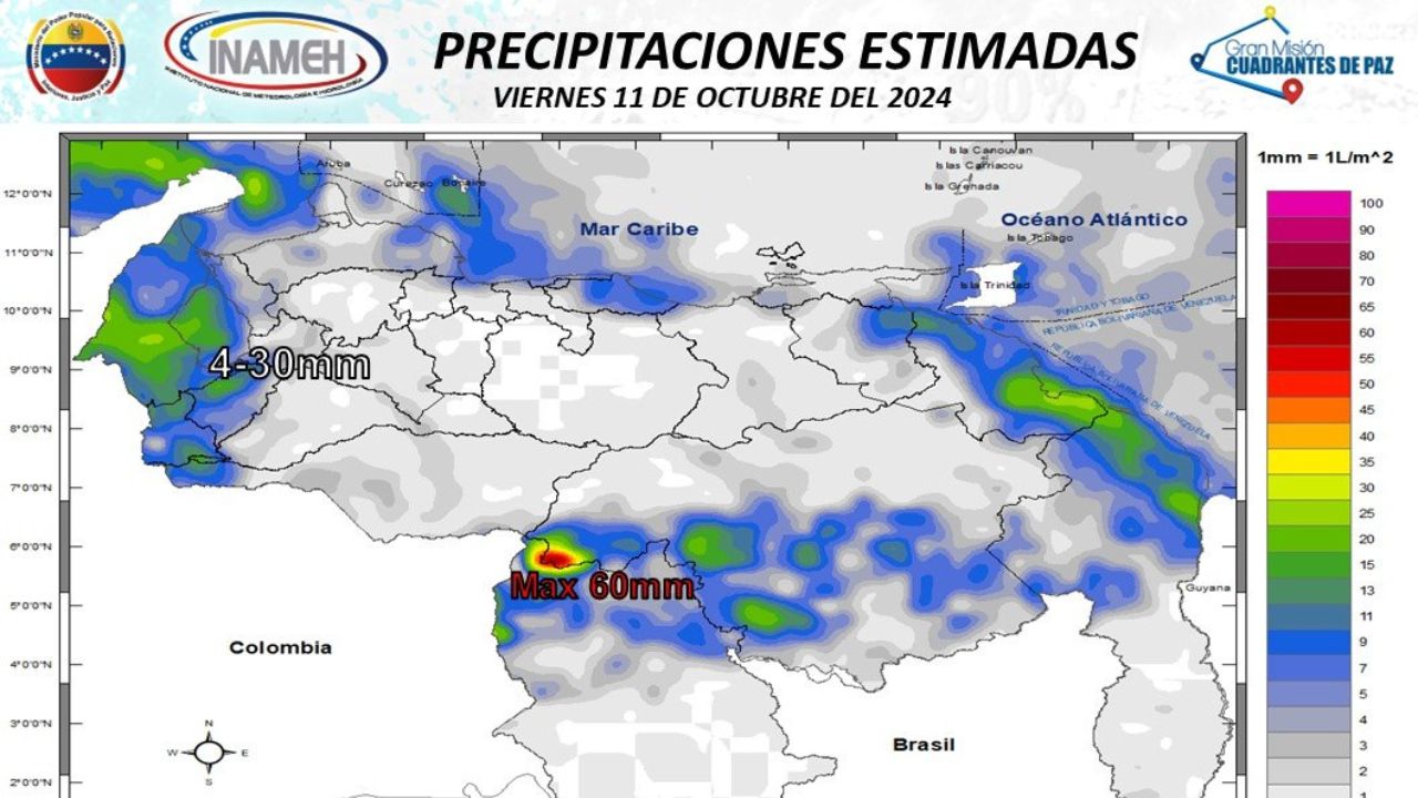 Lluvia la tarde de este viernes