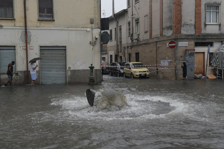 Overflowing rivers in Italy