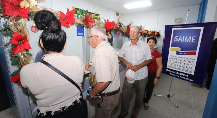 Saime continúa plan de atención para adultos mayores en Monagas