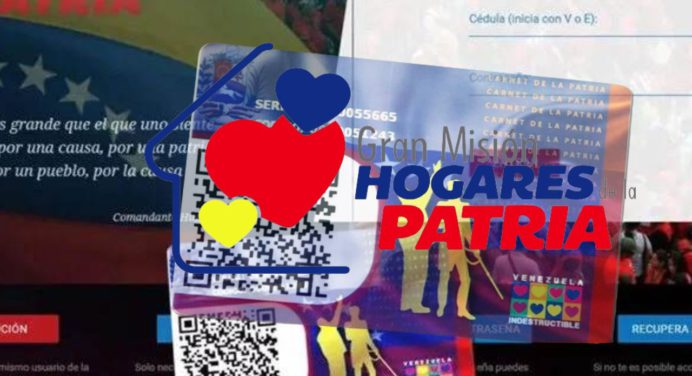 Tabla actualizada de hogares de la PATRIA, octubre 2024