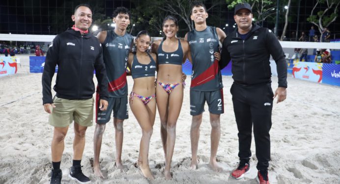 Duplas de Monagas indetenibles en el voleibol de arena de los Juegos Oriente 2024