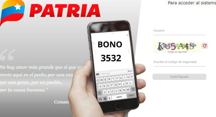 Envía un mensaje al 3532 y activa la entrega PATRIA del día (+ pasos)