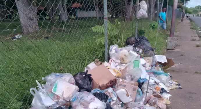 Esquina del parque Padilla Ron convertida en un vertedero de basura