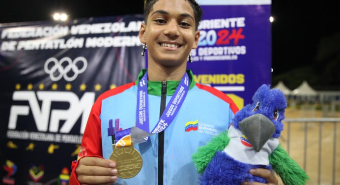 Moisés Navarro de Caracas y Rosbelys Cabrera de Yaracuy ganan oro en pentatlón moderno