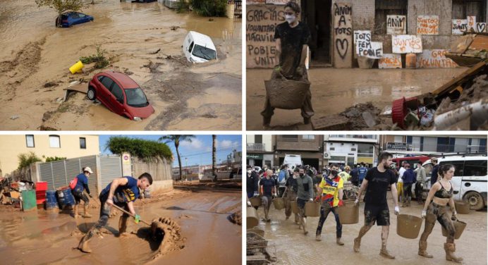 Riada en Valencia: 4 millones de metros cúbicos de lodo arrastrados por las lluvias