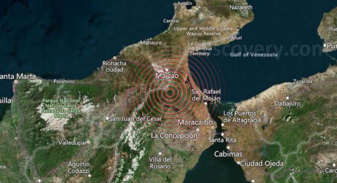 Sismo en el estado Zulia de magnitud 4.2