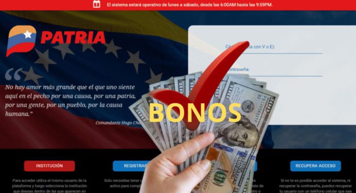 BONOS disponibles de 7.500 y 4.750: Así puede activarlos en PATRIA