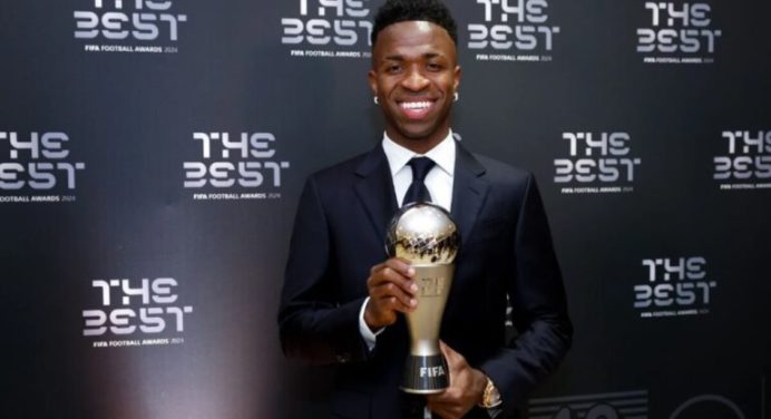 FIFA le otorgó a Vinicius Jr. el premio The Best como mejor jugador del mundo