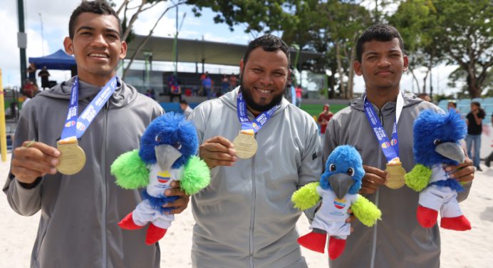 Hermanos Campos ganan oro para Monagas en el voleibol de playa de sordos