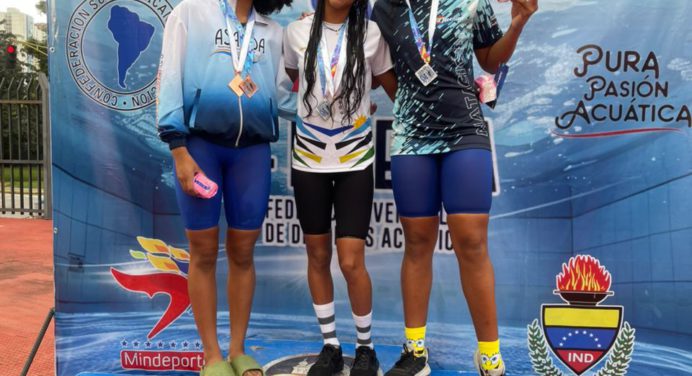 Lisfrancy Cayone e Yngrid Arias ganan oro en nacional de natación