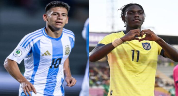 Argentina y Ecuador picaron adelante en el grupo B del Sudamericano Sub20