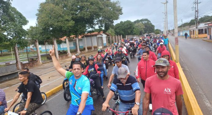 Monagas se unió a la rodada por la paz y la alegría