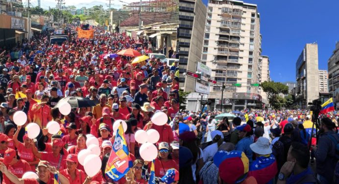 Oficialismo y oposición se movilizan en Caracas este 9-ENE