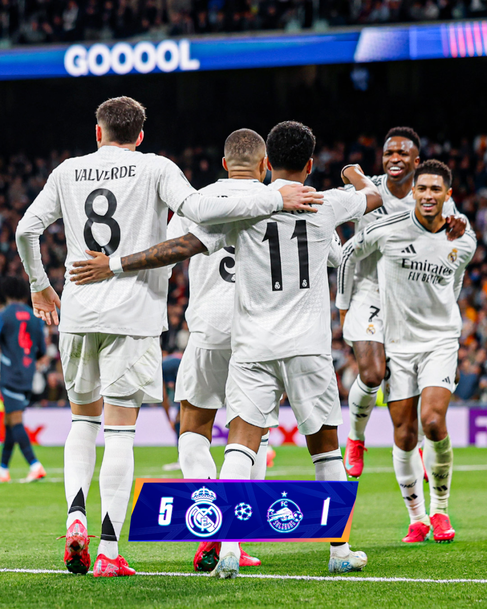 Real Madrid goleó al Salzburgo y buscará su pase a octavos de Champions League