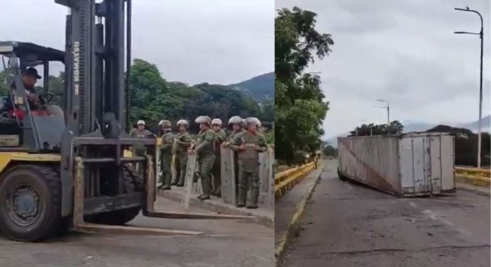 Retirado el contenedor del Puente Internacional Simón Bolívar