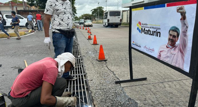 Alcaldía de Maturín reparó alcantarillas en la avenida La Paz