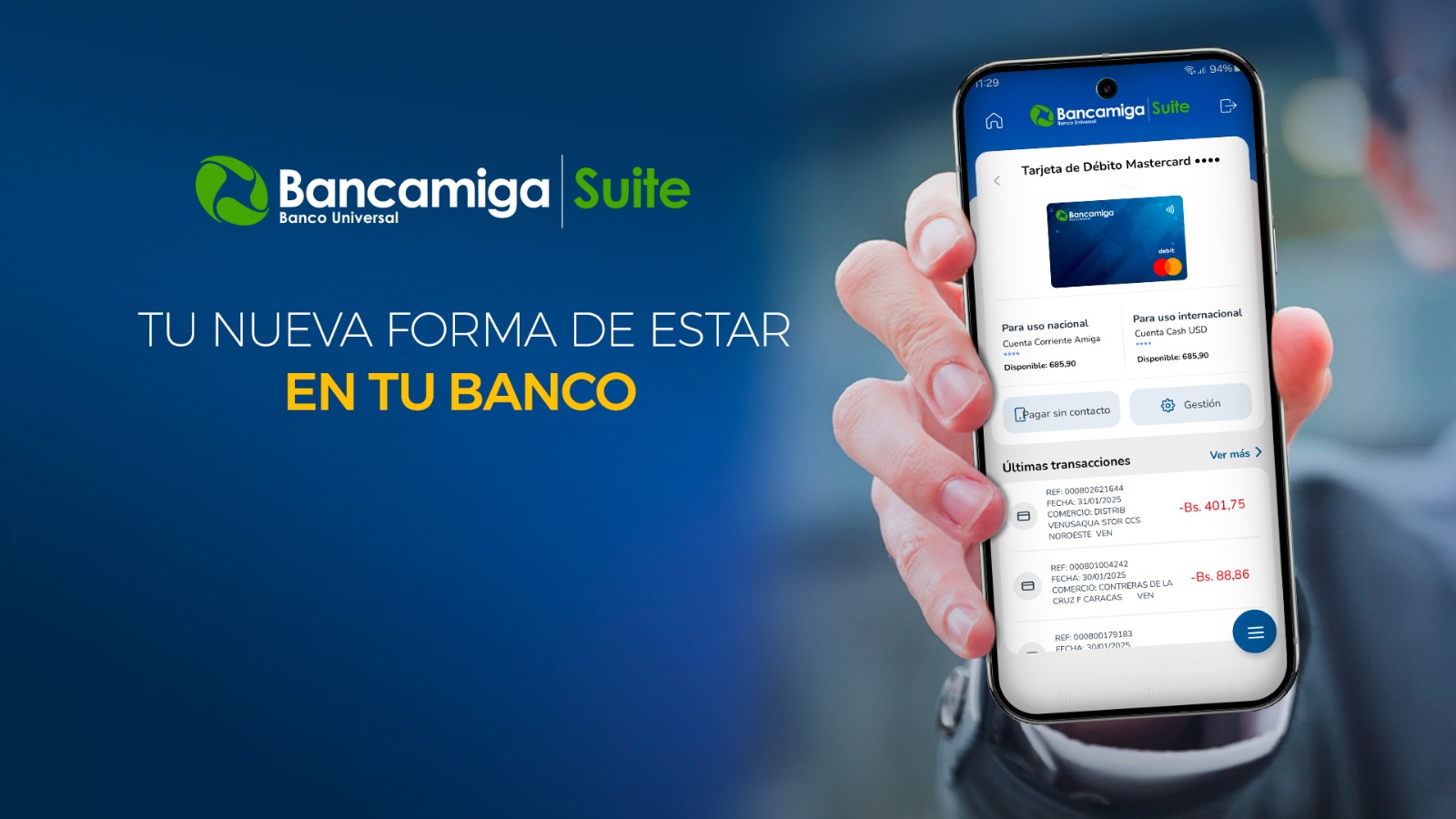 Bancamiga Suite un banco en tus manos que facilita la gestión financiera