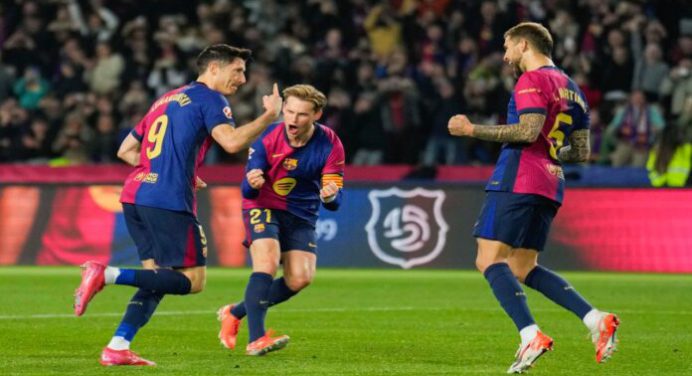Lewandowski le devolvió al Barca el liderato de LaLiga
