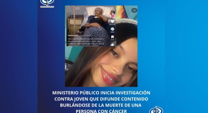 MP investiga a joven influencer por burlarse de una mujer fallecida con cáncer (+VIDEO)