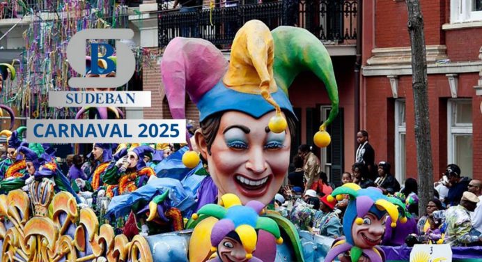 Sudeban y su calendario para los días 3 y 4 de marzo de carnaval 2025