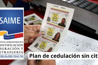 cedulación sin cita del SAIME