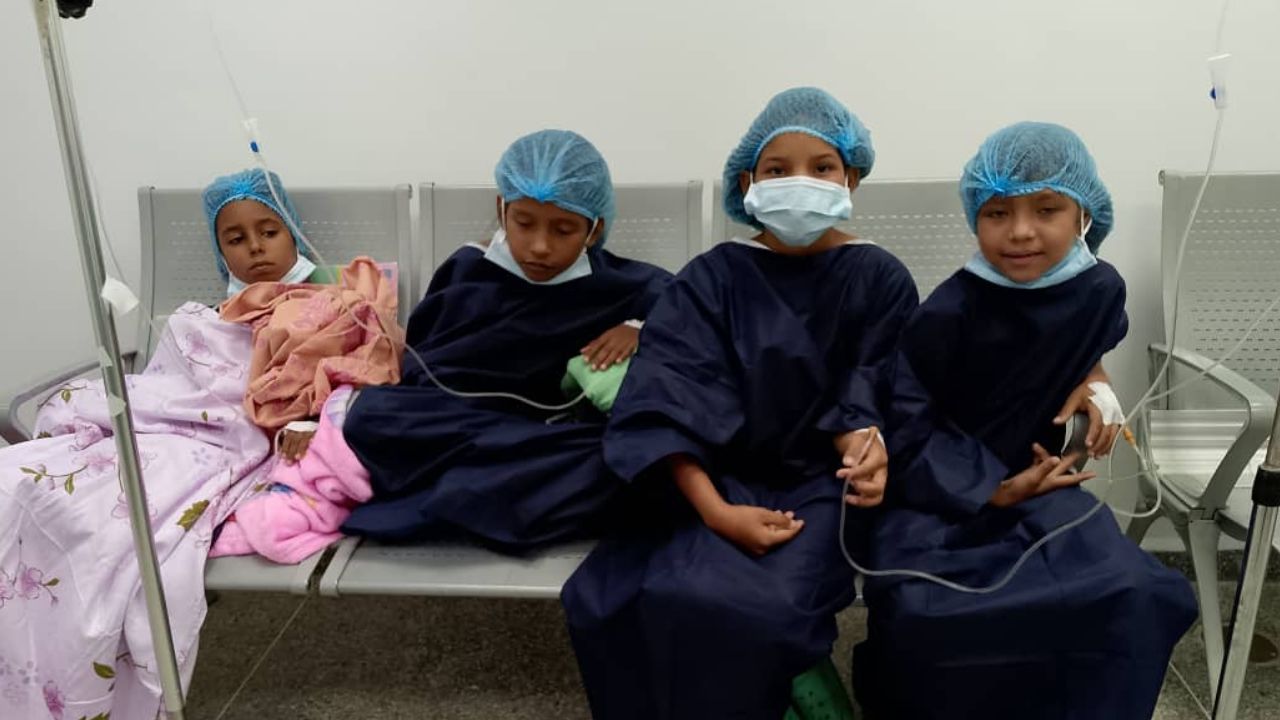 Niños beneficiados con plan quirúrgico