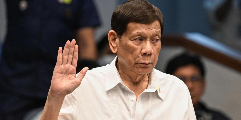 Rodrigo Duterte expresidente filipino esta bajo custodia de la CPI 2 bajo custodia